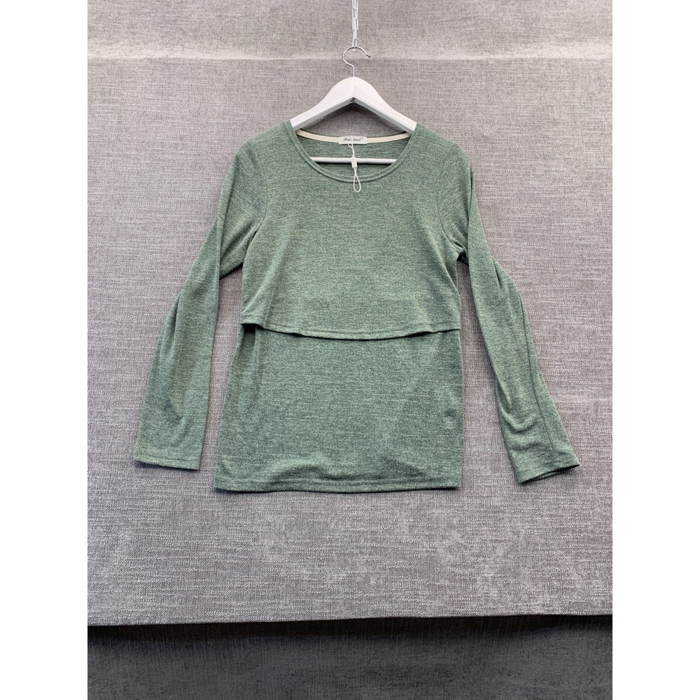 Bearsland Shirt Womens Small Heather Green Maternity Breastfeeding Tops Lot Of 3